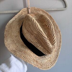 Zara Straw Fedora with Black Band